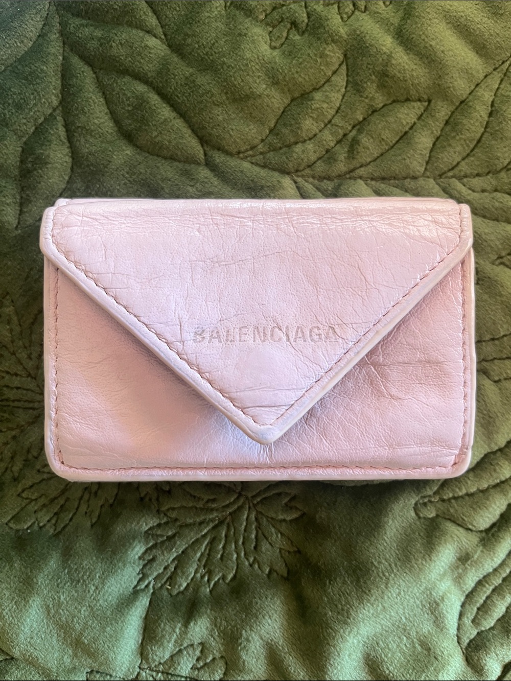 Balenciaga Pink Papier Mini Envelope Wallet